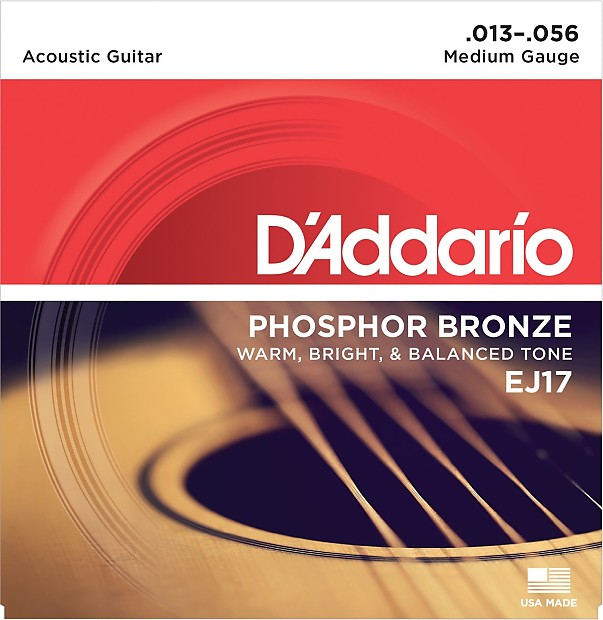 D'addario EJ17 Phosphor Bronze Acoustic Guitar Strings